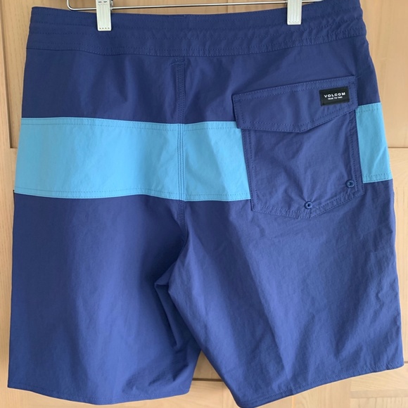 Volcom Liberators Mid Length Water Repellent Stretch Blue Board Shorts 32 - Picture 7 of 13
